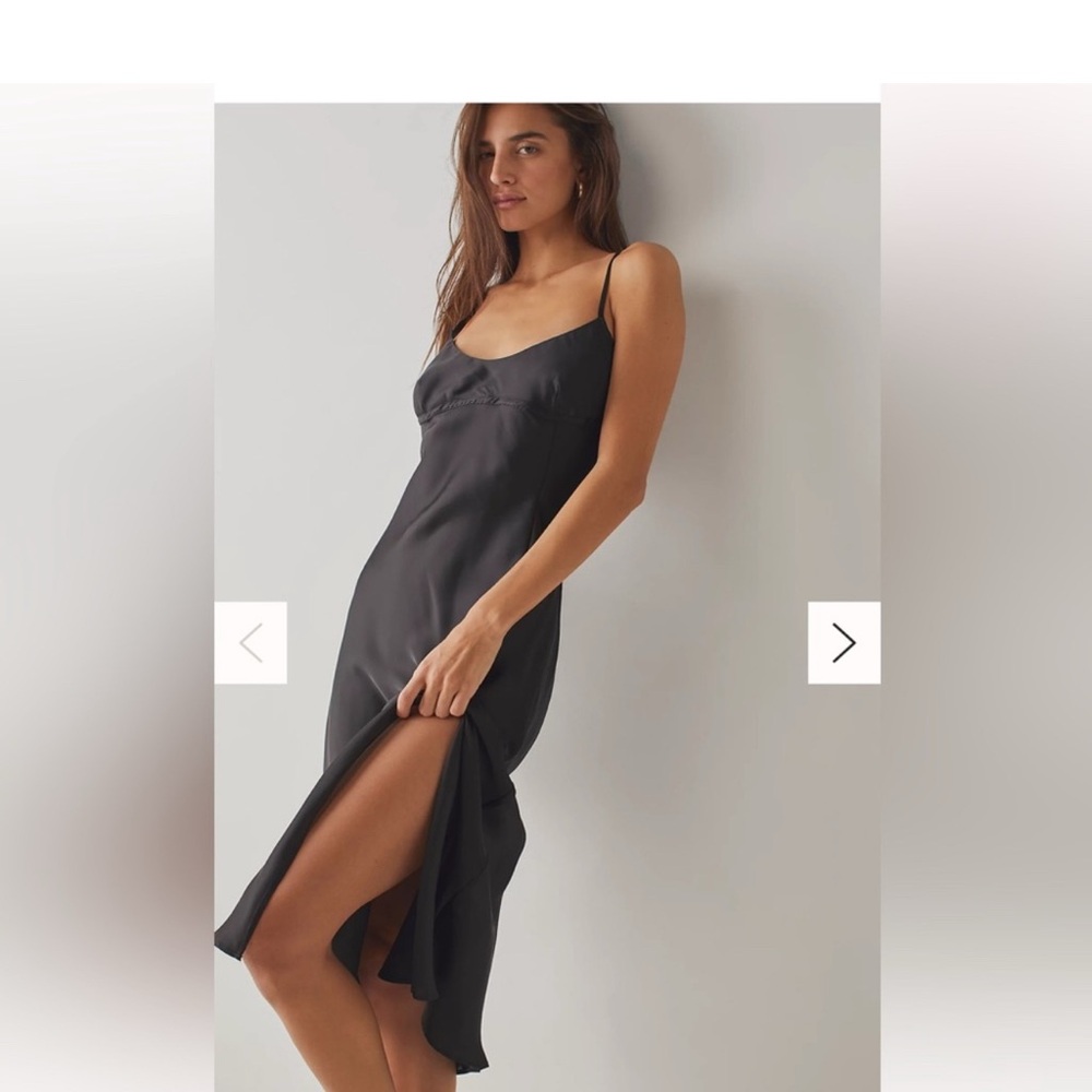 Free People Bias Satin Slip Dress